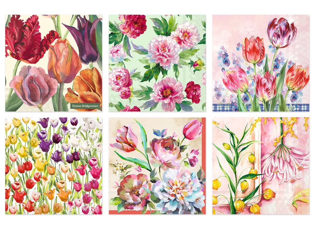 Салфетки для декупажа ассорти №89 33х33 см, 6 шт, Время весны, Love2art №89