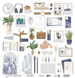 Бумага для скрапбукинга с 10 до 18, 190 г/м², 30.5х30.5 см, 10 шт, 7 лист для вырезания, Mr.Painter PSR 2504