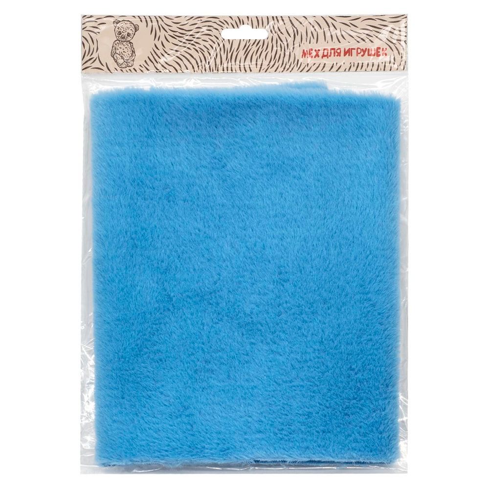 Мех "Кролик" ворс 8мм, 48 смх50 см, голубой