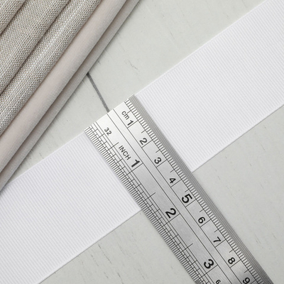 Лента репсовая (в рубчик) 40.0 мм, 001 белоснежный, уп.18,28 м