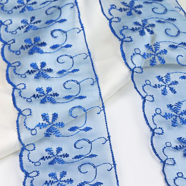 Кружево капроновое 65 мм / 13.7 м, TBY 30011, цв.040 синий, Kruzhevo