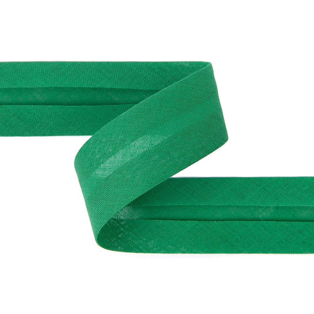 Косая бейка хлопковая 30 мм / 5 шт по 5.4 метра, №060 зеленый, Gamma GK-30C