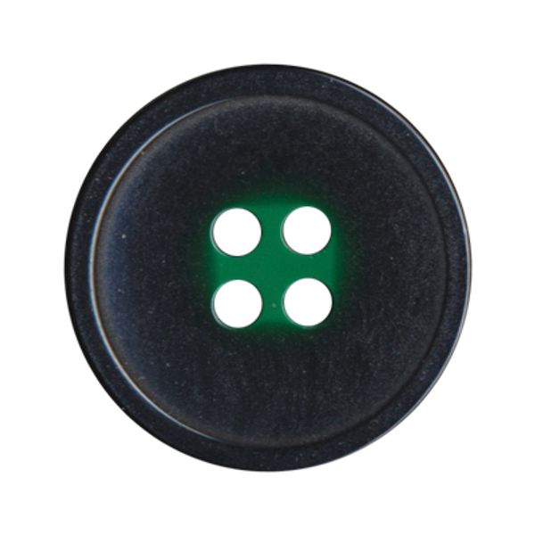 Пуговицы 4 прокола костюмные 20 мм, 12 шт, 008/084 черный/зеленый, Gamma DX 0029