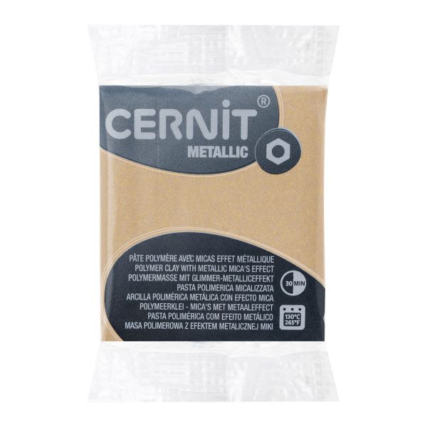 Полимерная глина запекаемая Cernit Metallic, 56 г, 045 шампань