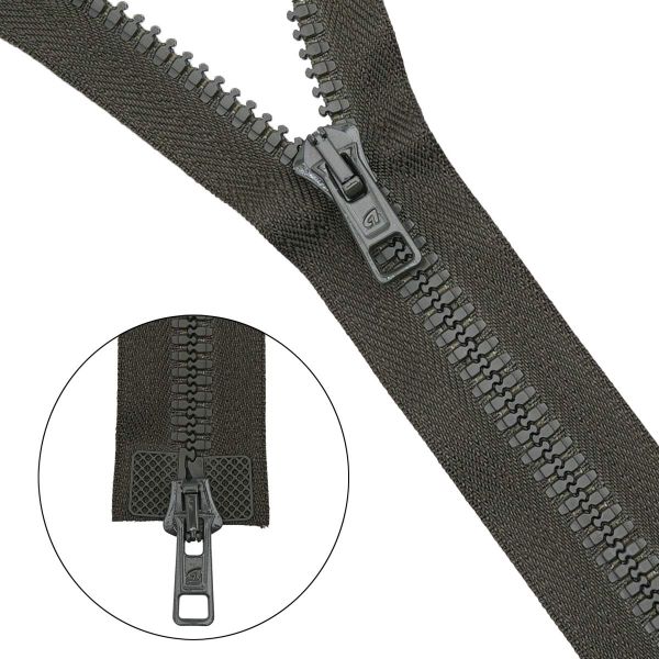 Молния трактор Arta Т6 (6 мм) 2 зам., разъем., 70 см, цв. 175 т.хаки, уп.5 шт