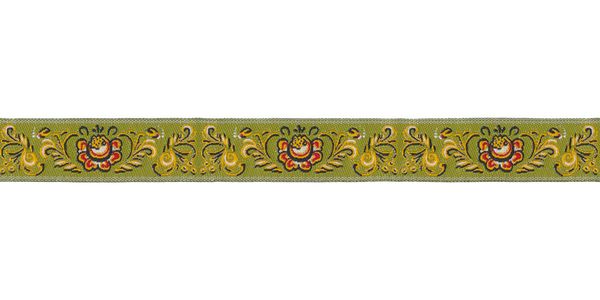 Лента (тесьма) жаккардовая 16.0 мм / 10±0.5 метров, зеленый, Gamma DBTRJ-82
