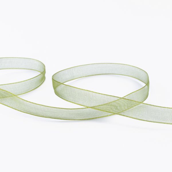 Лента капроновая (органза) 10.0 мм / 22.8±1 метра, 073 т. оливковый, Blitz OR-10