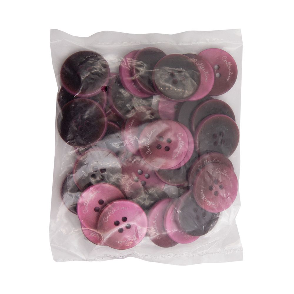 Пуговицы 4 прокола 36L (бордовый), 36 шт