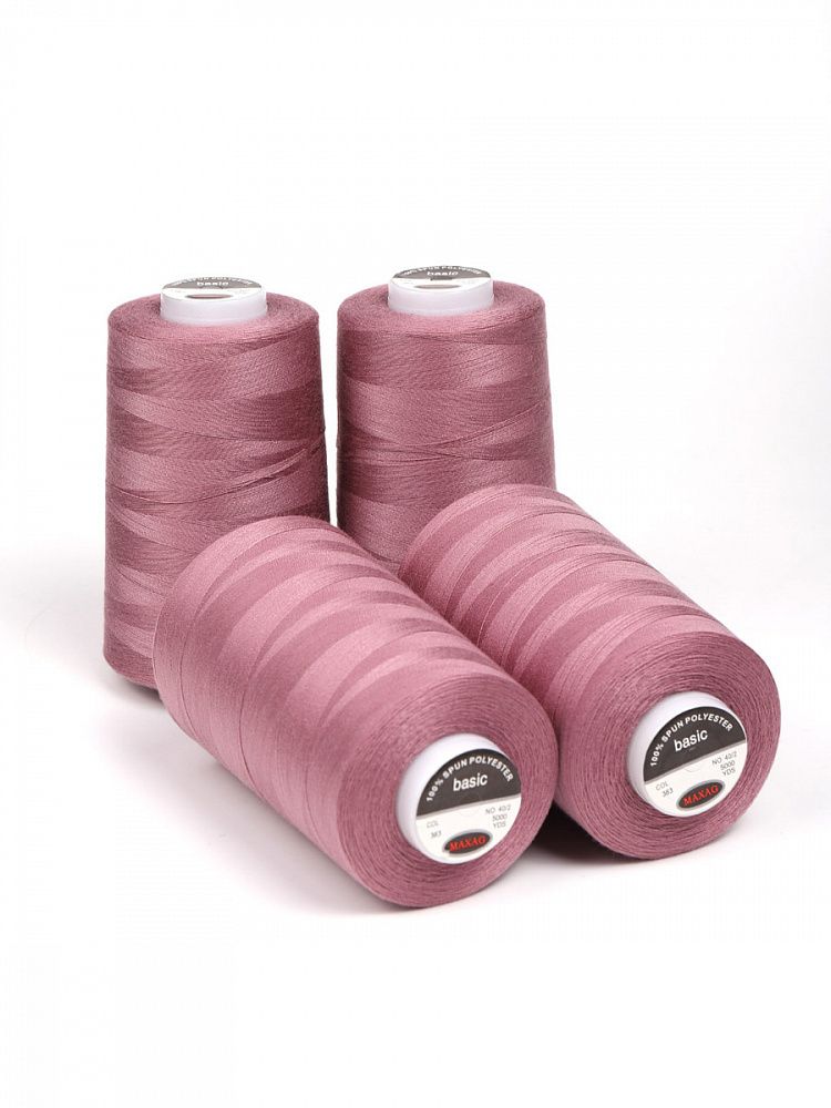 Нитки швейные Max 40/2, 4570 м (5000 ярд), 363 пудровый / 4 бобины Нитки швейные Max 40/2, 4570 м (5000 ярд), 363 пудровый / 4 бобины