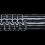 Лента (тесьма) шторная: сборка вафельная (1:2.5) 60 мм / 50 метров, (2 ряда петель, 4 шнура), прозрачный, C705M