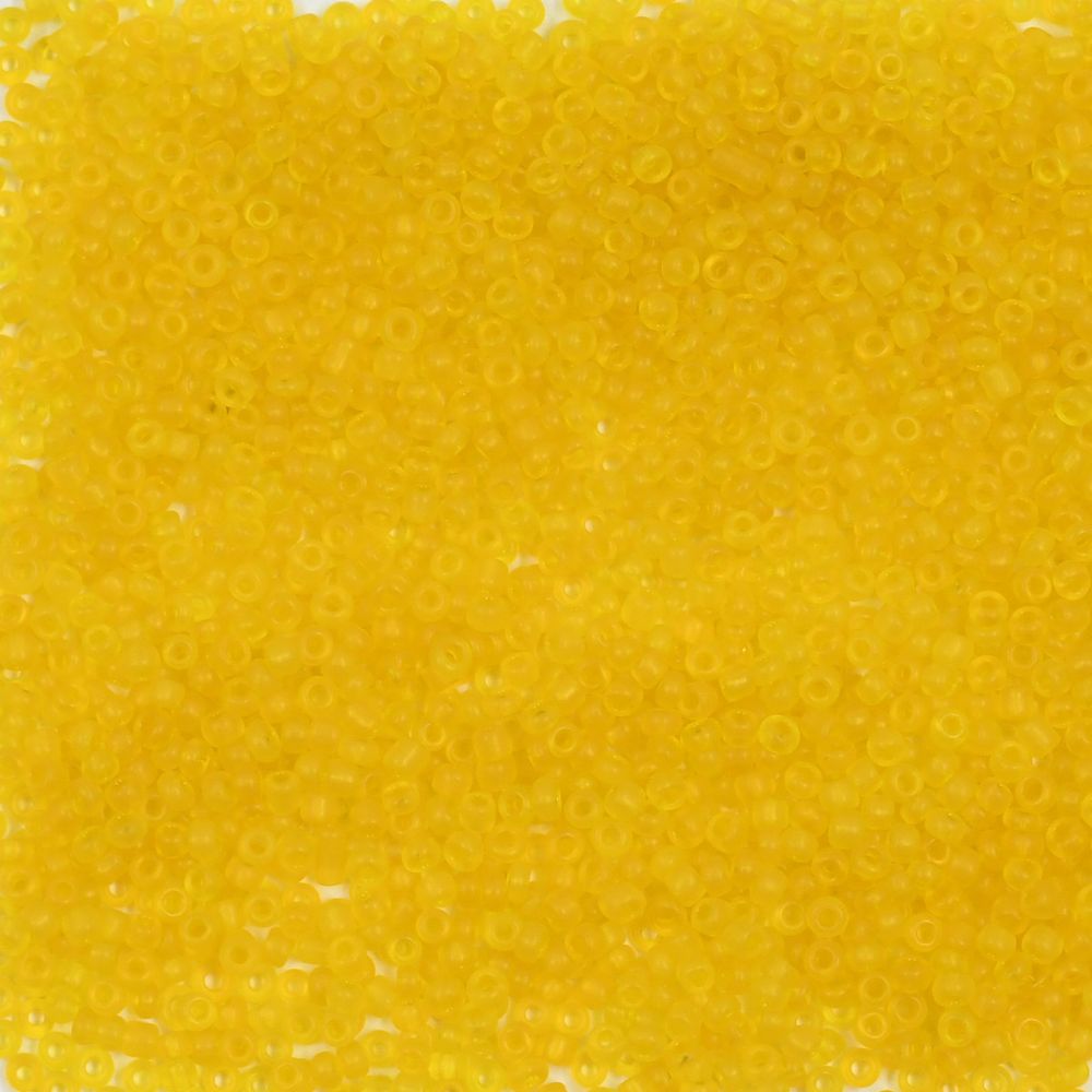 Бисер (стекло), 11/0, 10х20 г, Astra&amp;Craft (М10 желтый/прозрачный, матовый)