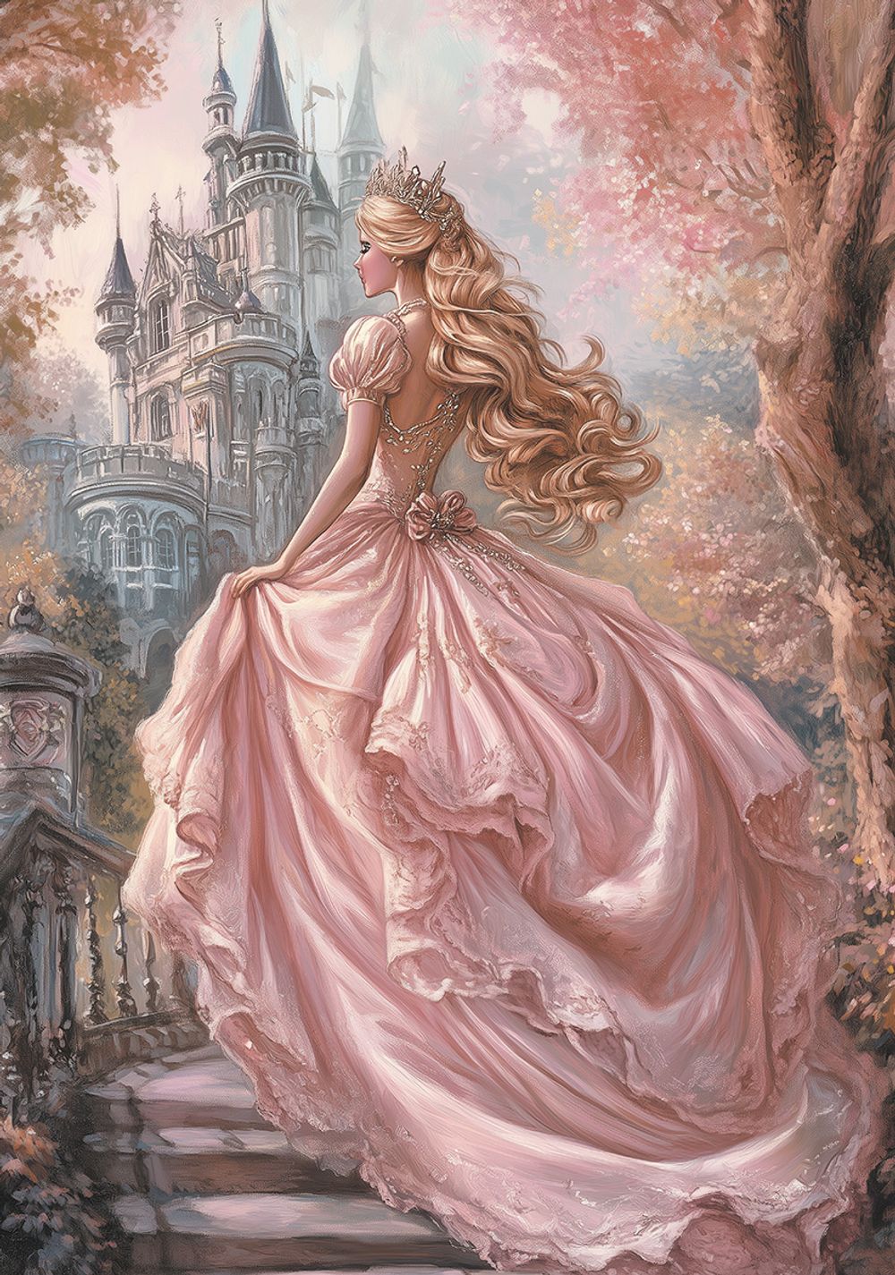 Пазл 500 элементов, PZL-500/90 Принцесса в розовом платье, Фрея