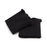 Манжеты трикотажные 6.0х7.0 см, 1 пара, тонкие малые 14 кл, 1х1, 004 черный