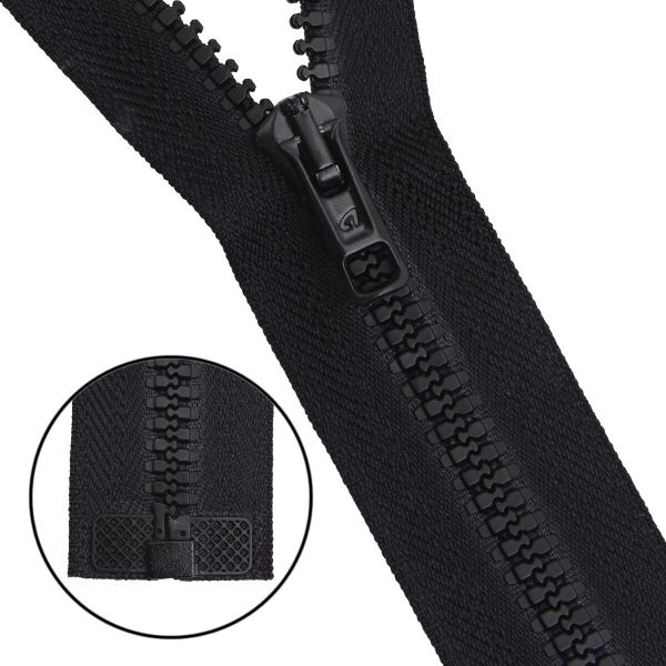 Молния трактор Arta Т6 (6 мм) 1 зам., разъем., 75 см, ОПТ. УП. 25 ШТ., 077 черный