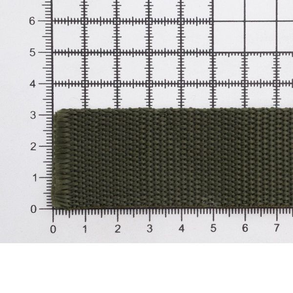 Стропа (ременная лента) 30 мм / 25 метров, толщ. 1.0 мм, [15.8 г/пог.м], 100% п/э, 32 хаки