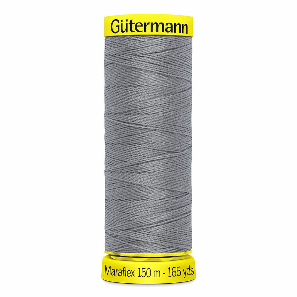 Нитки для трикотажа Gutermann Maraflex, 150м, 040 пепельно-серый, 5 катушек