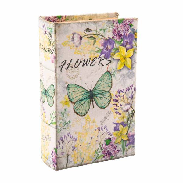 Шкатулка-книга 17х11х5 см, 135 Цветы и бабочка, Gamma BBK-01