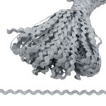 Тесьма вьюнчик с люрексом, 7 мм, 30 м (серебро), 30 м