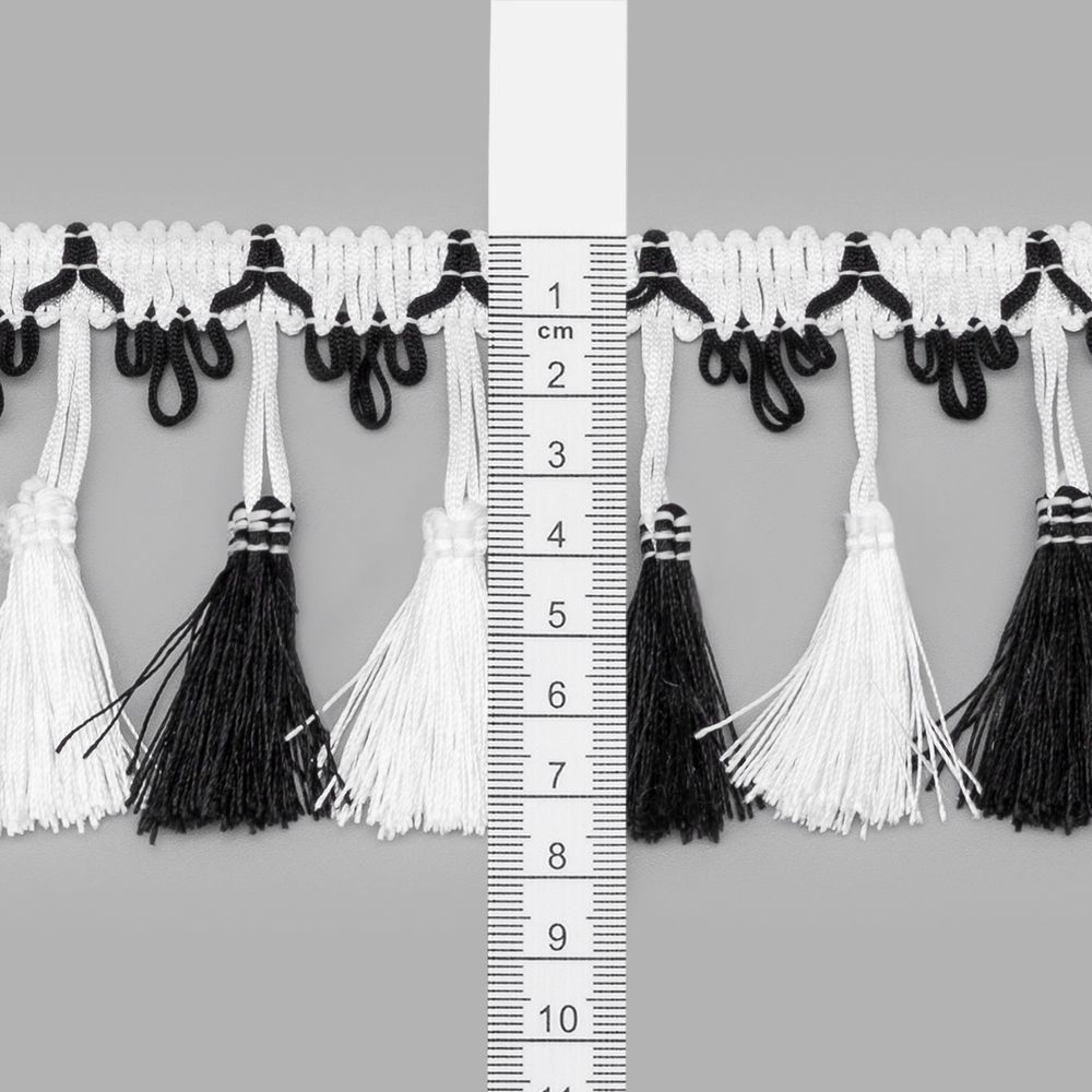 Бахрома отделочная 115.0 мм / 10 метров, с кистями, (001-115), 878