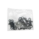 Карабин металл 10.0 мм (33х14 мм), черный глянец, 10 шт