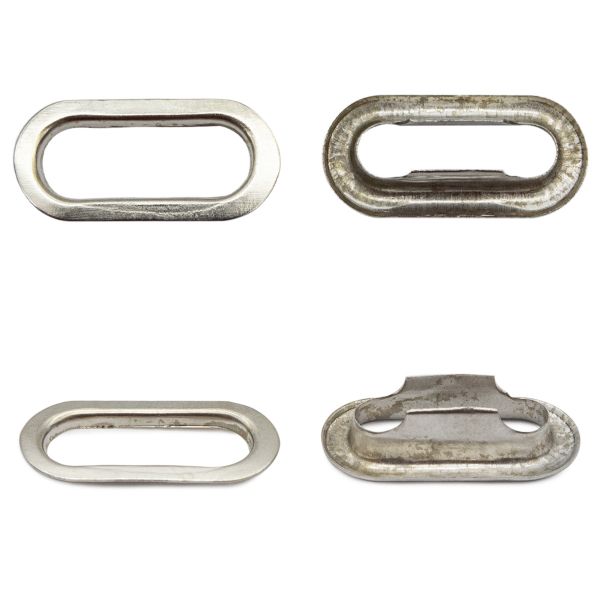 Люверсы металл овальные 15х6 (внутр.), 21х11 (внешн.), металл (≈100 шт) New Star, никель