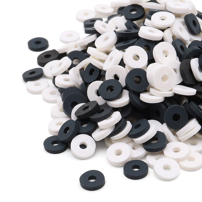 Бусины полимерная глина ⌀6 мм, плоские, 20г, Astra&Craft (B13 черно-белый микс)