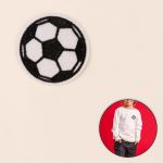 Термоаппликация футбольный мячик d5,1см, белый/черный, 10 шт