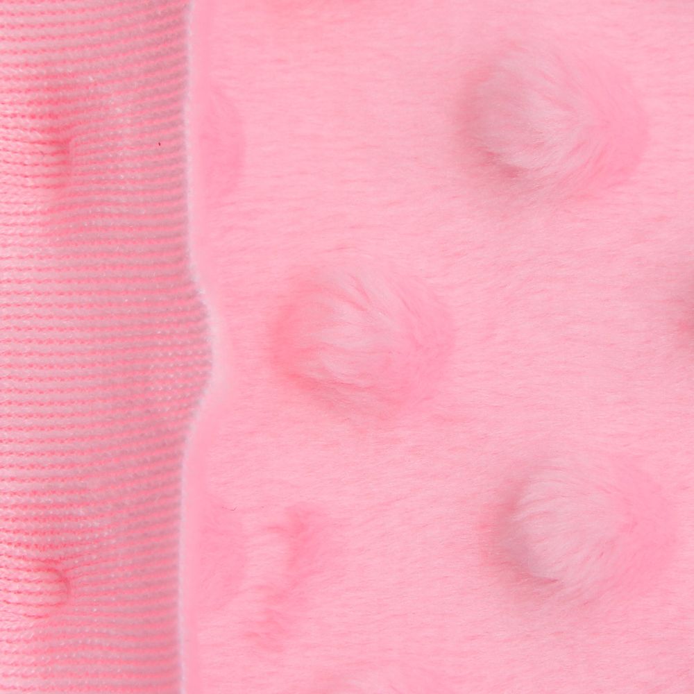 Плюш (ткань) Minky dot (45см / 50 см +- 2см), ворс 2,5мм: плотность 280 г/м² (розовый), 28896