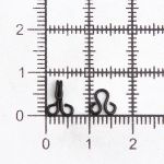 Крючки пришивные 7 мм, сталь, черные, 14 шт, Pony