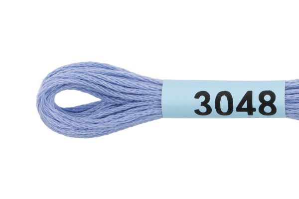 Мулине Gamma 100% хлопок, цв.3048 св.сиреневый, 24 мотка по 8 метров