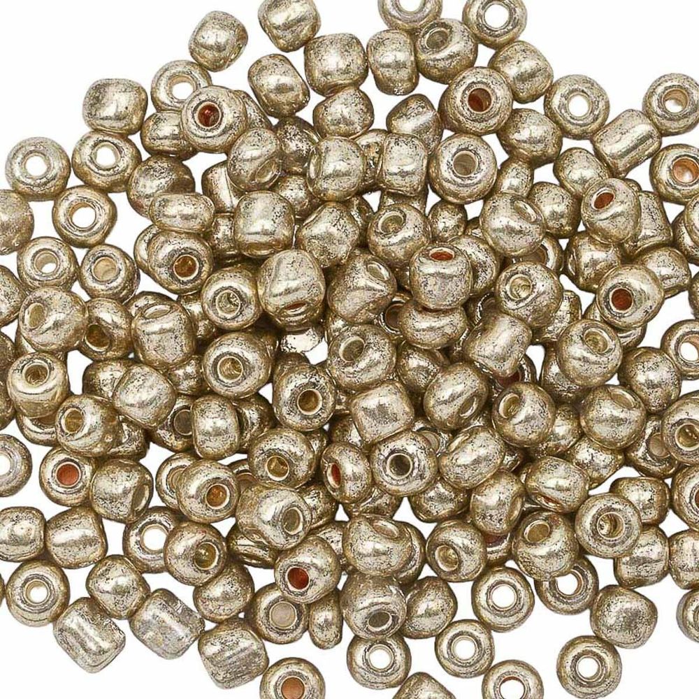 Бисер Astra&Craft 6/0 (4.1 мм), 150 г (10х15 г), цв. 1106 т.золотой/глянц.покрытие