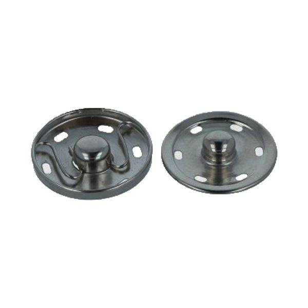 Кнопка пришивная металл ⌀30.0 мм, 10 шт, 02 черн.никель, Gamma KL-300