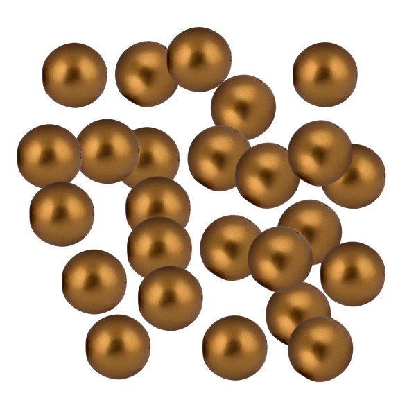 Бусины пластик ⌀12 мм, 125±1 шт, №21 т. желтый перл, FPB-04