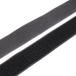 Лента контактная липучка (велкро) пришивная 25 мм / 25 метров, безворсовая, 100% нейлон, черный, ПЕТЛЯ, качество "A"