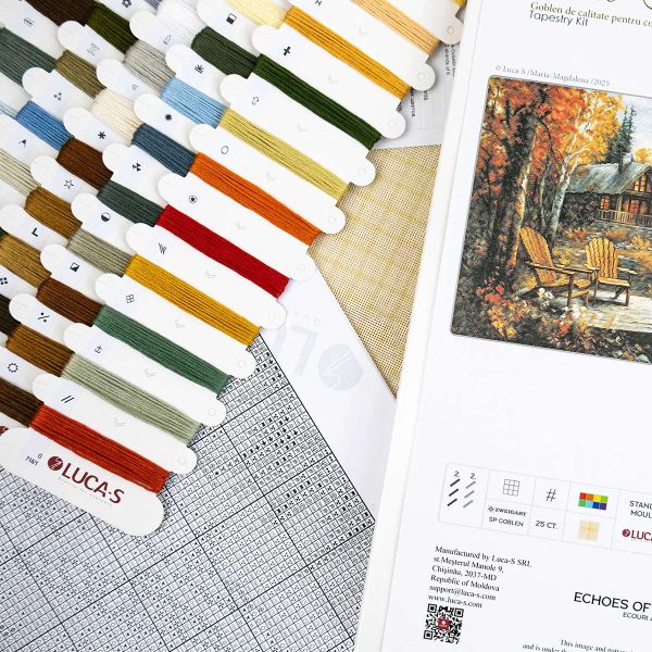 Набор для вышивания нитками Luca-S G716, гобелен Отголоски золотого сезона, 44х22см