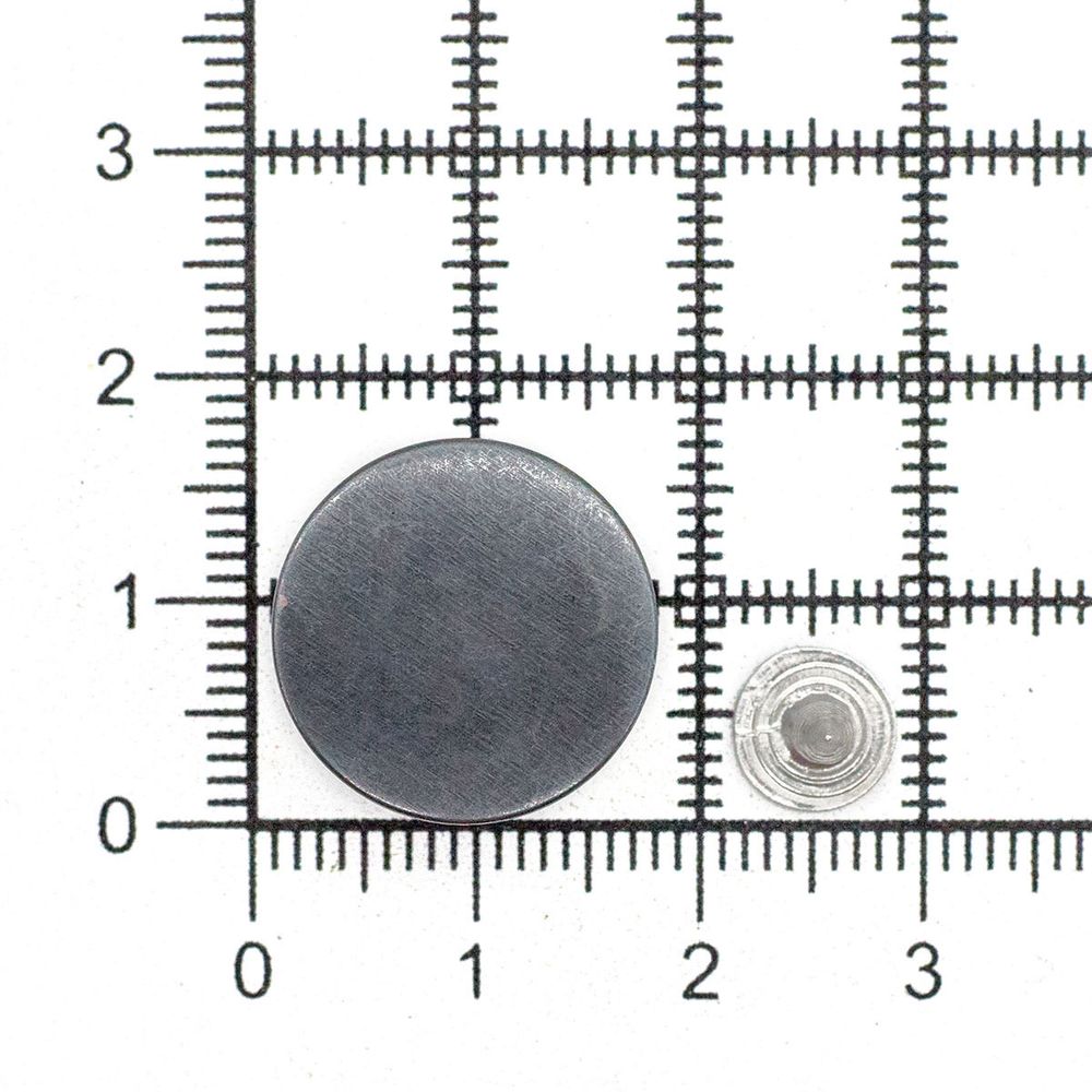 Пуговицы джинсовые ⌀17 мм, фиксированная ножка, сталь, гладкая, оксид, 100 шт, New Star