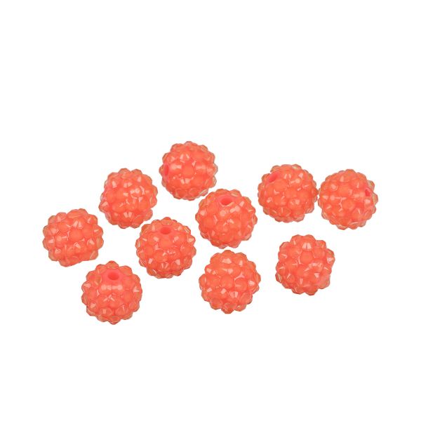 Бусины пластик ⌀14 мм, 10 шт, №20 ярко-розовый, Zlatka BWR-14