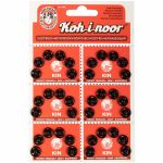 Кнопка пришивная металл ⌀10.0 мм, 6х6 шт, черный, KOH-I-NOOR 10 (KIN1000 №2)
