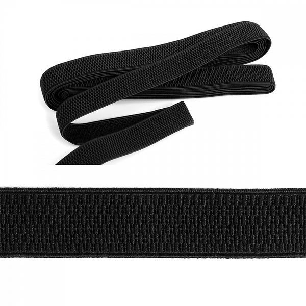 Резинка для подтяжек (помочная) 25.0 мм / 4±0.5 метра, F322 черный