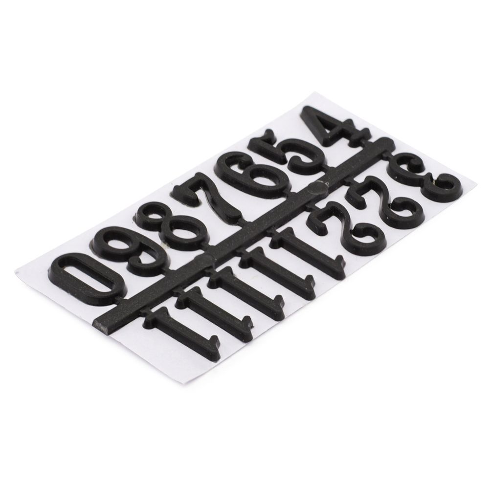 Цифры арабские для часов 1,5см, черный