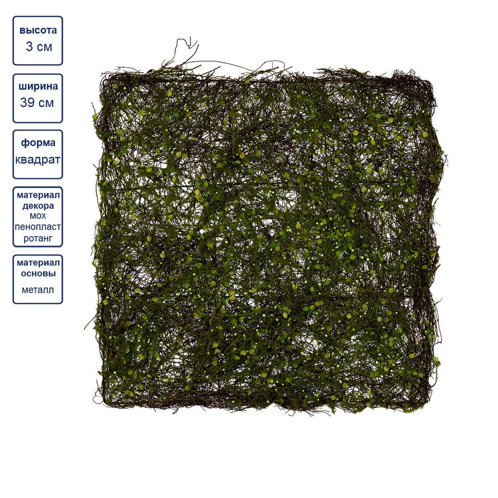 Флористический каркас 39х39х3 см, зеленый, Blumentag MRB-67