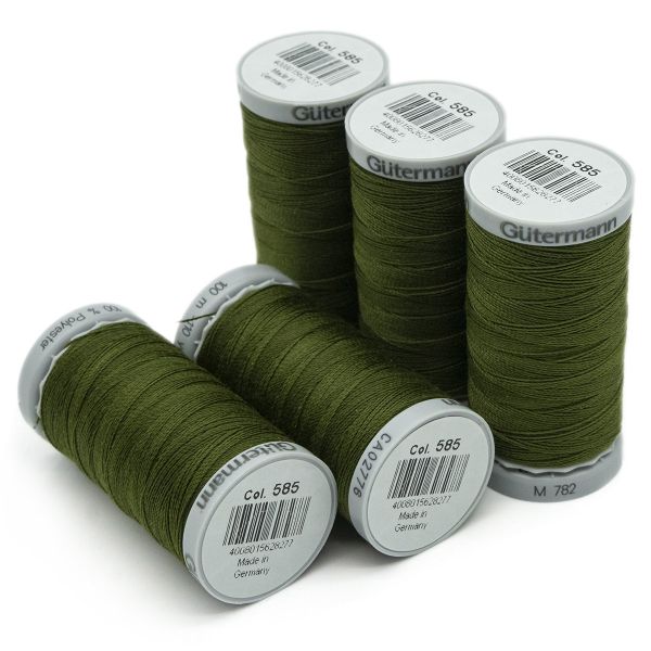 Нитки суперкрепкие Gutermann Extra Strong M782, 100м, 585 т.папоротник, 5 катушек