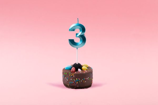 Свеча для торта Цифра 3, 12 шт, Boomzee BCD-12