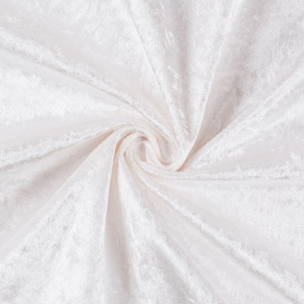 Плюш (ткань) 00 Peppy PCVL, 250±5 г/м², 150±2 см / 5 метров, винтажный, 01 белый