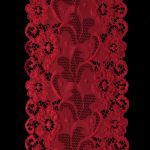 Кружево бельевое эластичное 150 мм / 13.72 м, цв. C520 т.красный