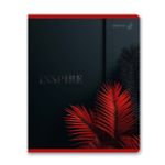 Тетрадь ученическая общая, софт-тач ламинация + выборочный лак, A5+ 96 л. на скобе 65 г/м², белизна 100 %, 5 шт, клетка, 01004 Тень полуночного сада, Светоч 96Т17