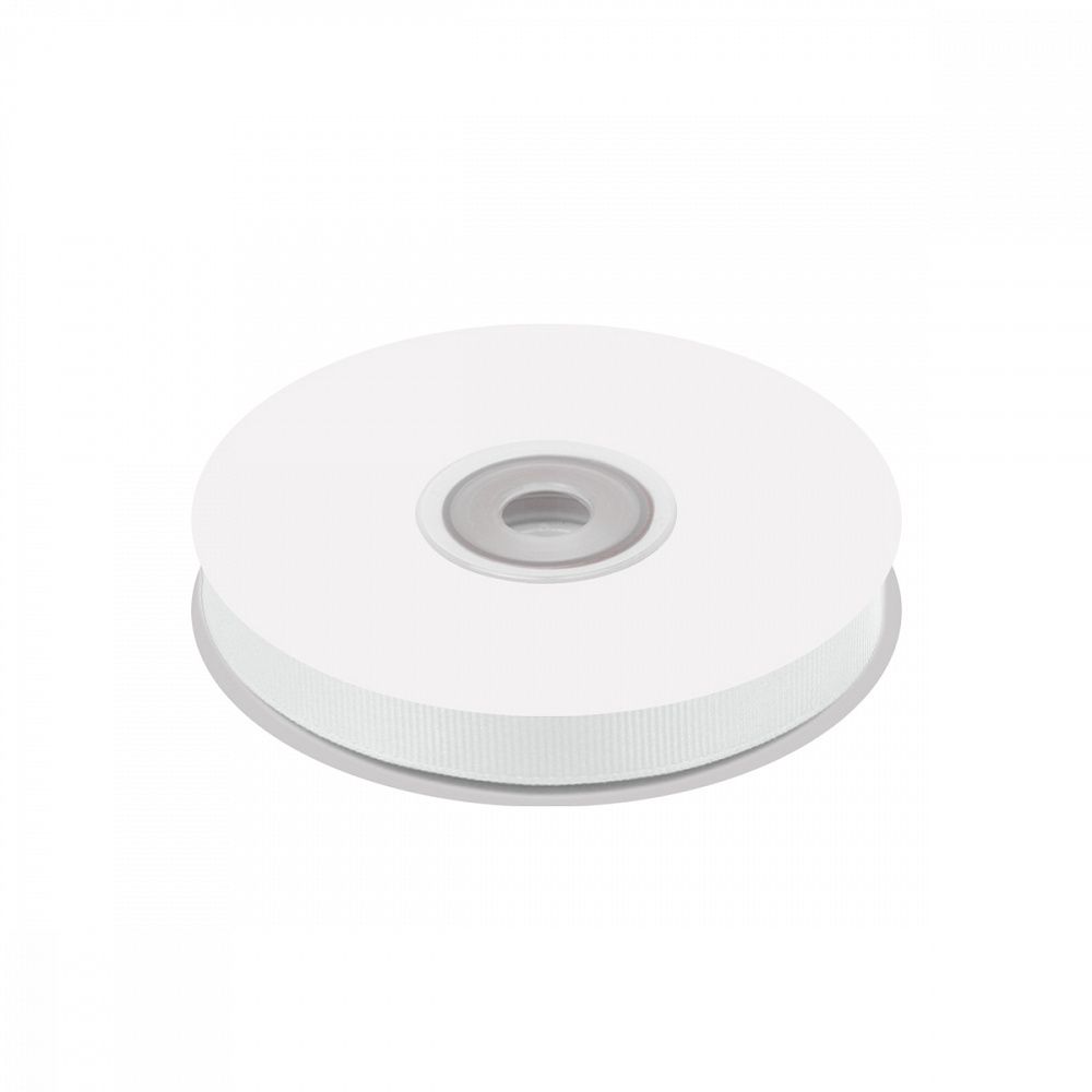 Лента репсовая (в рубчик) 10.0 мм цв. 029 белый уп.22.86м (±1м)