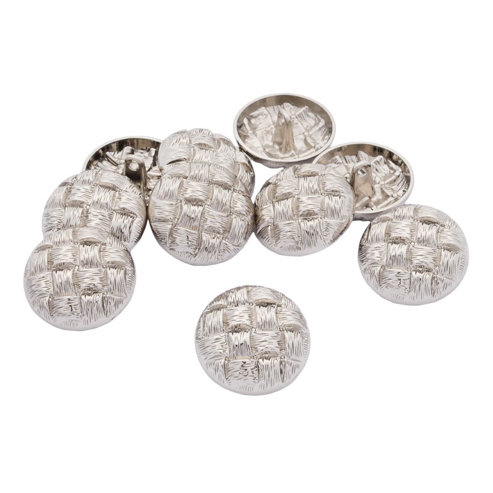 Пуговицы на ножке 36L=23 мм, металл, M.Silver (матовый серебристый), 10 шт, MP03