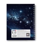 Тетрадь общая с твердой обложкой, матовая ламинация A5 80 л. на гребне 65 г/м², белизна 100% 4 шт клетка, 01562 Звёздная ночь, Светоч Т214