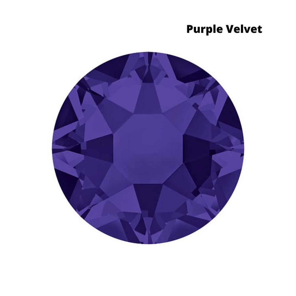 Стразы Swarovski клеевые плоские 2028HF, ss 6 (2 мм), Purple Velvet, 144 шт